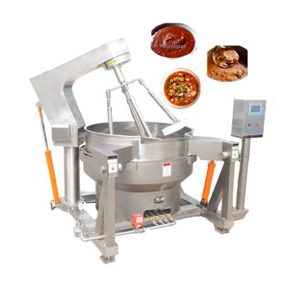 China 615KG Automatic Multi-head Tilting Planetary Cooking Mixer with Sauce Jacketed Kettle for sale