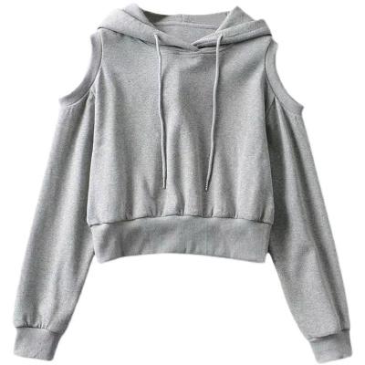 China Waterproof custom cut and sew hoodie printed embroidery women pullover crop top hoodie 100% cotton cut edge hoodie for sale