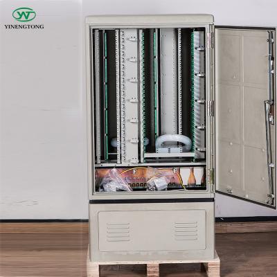 China Factory direct sales waterproof dustproof fiber optic cable transfer box 576 core fiber cross connect cabinet for sale