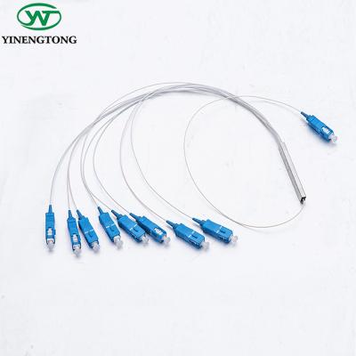 China FTTH FTTB FTTX Network Type New Fiber Optic Equipment Waterproof Fiber Optic 8 Fiber Optic Splitter 1 With SC Connector for sale