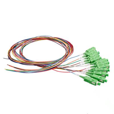 China FTTH FTTB FTTX network good prices top quality 12core SC APC single modeoptical fiber pigtail for sale for sale