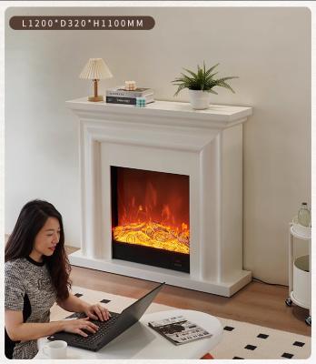 China Household Hot Seller Artificial Indoor Decorative Wooden Resin Mantel Surround Electric Fireplace Mantel for sale