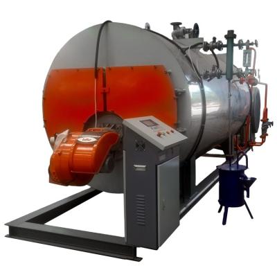 China WNS Series Fire 5-6 Ton Horizontal Oil Steam Outlet Double Tube Fuel Gas Boiler for sale