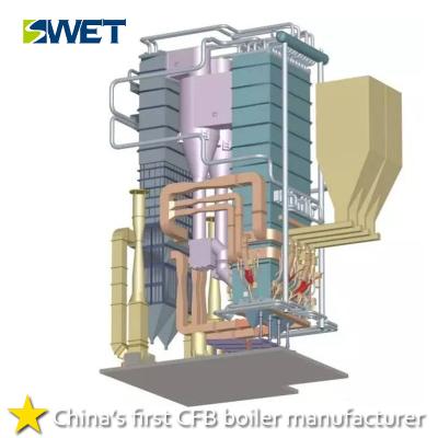 China Horizontal Circulation CFB Biomass Fired High Pressure Fluidized Bed Industrial Power Plant Boiler for sale