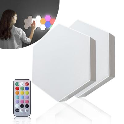 China Modern Remote Control Creative Night Light Magnetic Hexagonal LED Decoration Light for sale