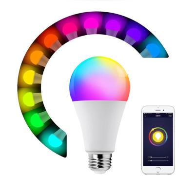 China Alexa Tuya Smart Phone Remote Control Multiple Color Google Residential OEM LED Intelligent Auxiliary Available Light Smart WiFi Bulb for sale