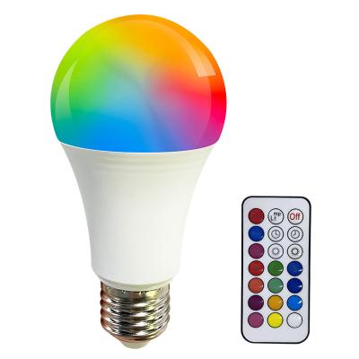 China Residential RGB LED Light Bulb E26 Base Dimmable LED RGB Remote Control Light Bulb for sale