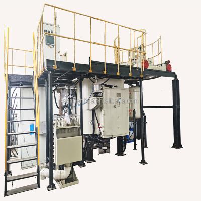 China Building Material Shops 500kg Vacuum Semi-continuous Medium Frequency Induction Drop Zinc Rhodium Copper Melting Furnace for sale