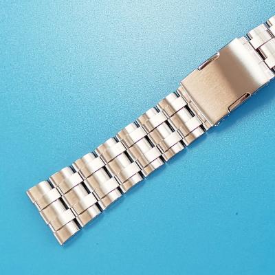 China Stamped Stainless Steel Stainless Steel Watch Band With Two Pushers Buckle for sale