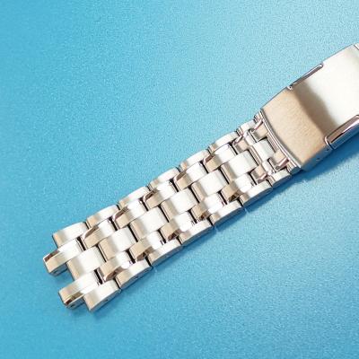 China Stainless Steel Stainless Steel Profile Bar And Stamped Watch Band With Two Pushers Buckle for sale