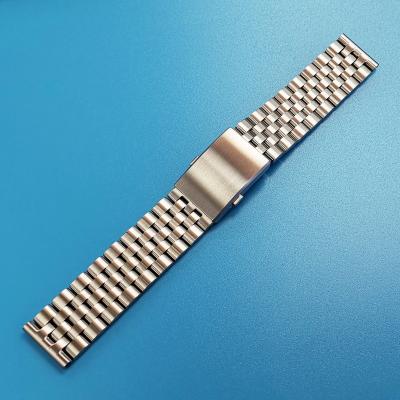 China Stainless Steel Stainless Steel Profile Bar Watch Band With Two Pushers Buckle for sale