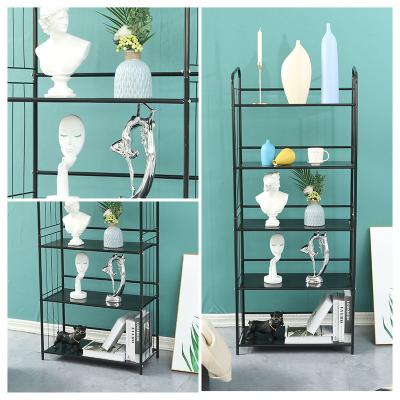 China Simple Living Room Multi-Layer Multi-Function Wrought Iron Bathroom Large Capacity Storage Rack for sale