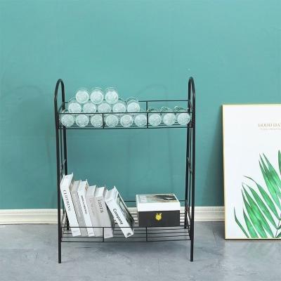 China High Quality Modern Metal Iron Display Standable Magazine Book Cosmetic Organizer Shelves For Kids Room for sale