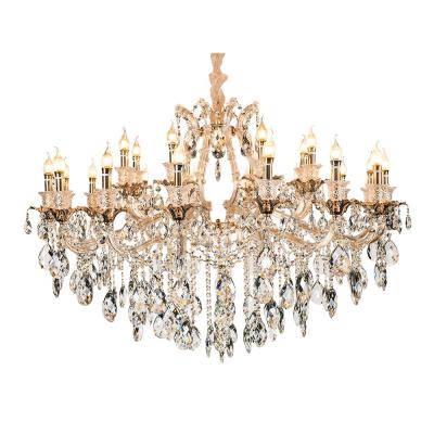 China Industrial Modern Led Restaurant Lamp Beads Chain Chandeliers Crystal Luxury Candle Room Crystal Chandelier for sale