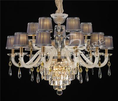 China Fashion modern clear/fimodern gray/amber crystal chandeliers k9 crystal pendant light 5 lights ledcrystal rings ceiling light island for sale