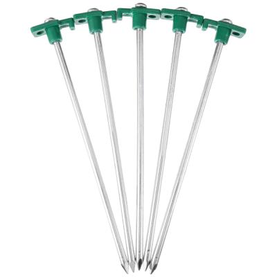 China Stainless steel t-type tent pegs camping tool camping tent pegs tent accessories outdoor tent peg for sale