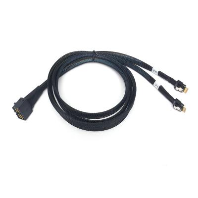 China Telecom Communication MINI SAS CABLE SFF 8643 HD 8I Slimsas sff8654 4I*2 Data Cable for sale