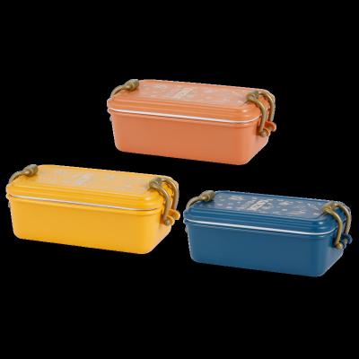 China Metal Viable Food Lunch Box Fashion Bento Stainless Steel 304 For School Kids Food Container Leakproof Colorful for sale