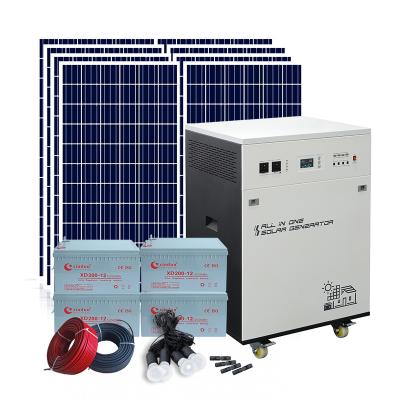 China Home DC to AC Inverter Power Supply Kit Home Solar Panel Solar Energy System 220v 48v 3kw 4kw 5kw 6kw for sale