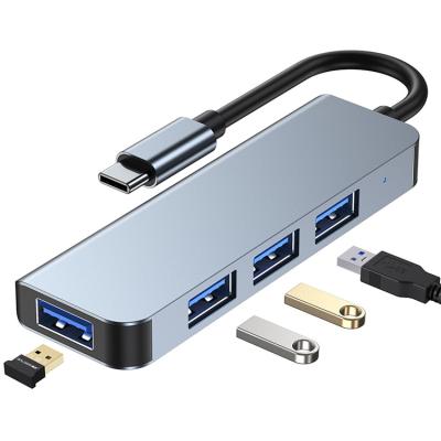 China cell phone & Notebook & Laptop With Left USB 3.0 Hub 4 USB C Hub Type C Connector Adapter Docking Station Converter For PC Computer for sale