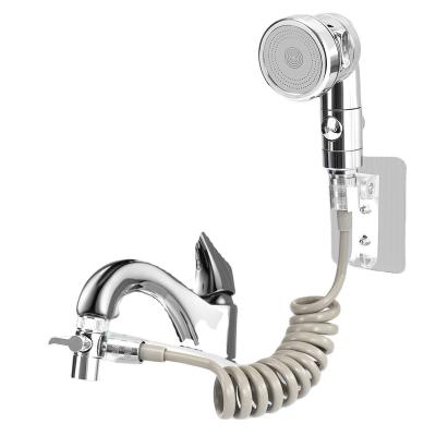 China Without Switch Basin Faucet Hand Shower Sink Shower Hose Sprayer External On&Off Stop Water 3 Function Shower Head for sale