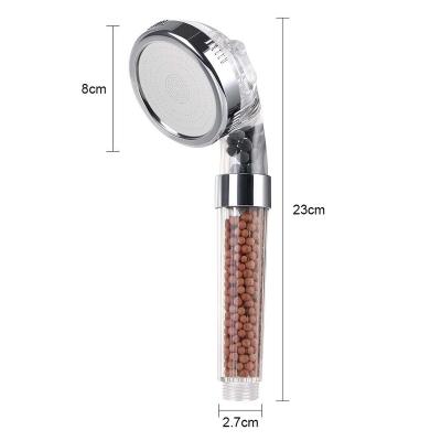 China Without Needle Detachable Chrome Ionic Shower Head Water Saving Filter 3 Mode Function Filtration High Pressure Hand Shower for sale