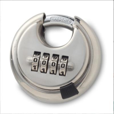 China Amazon candado High Security 201 304 Stainless Steel Round Lock 70mm Combination Disc Padlock DSL370 for sale