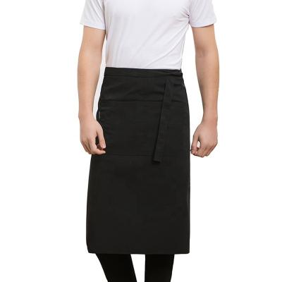 China Long and Short Waist Washable Sublimation Canvas Cotton Apron Restaurant Cafe Waiter Apron for sale