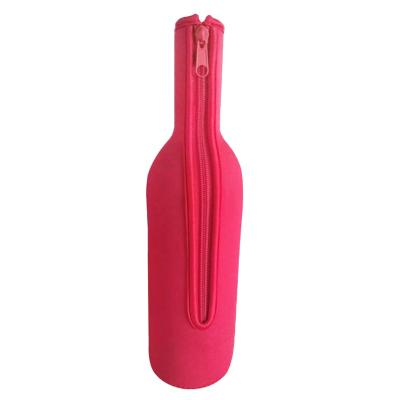 China Custom Logo Waterproof Thermal Insulation Neoprene Wine Sleeve Wine Bottle Holder Single Beer Cooler Bags Bottle Sleeves for sale