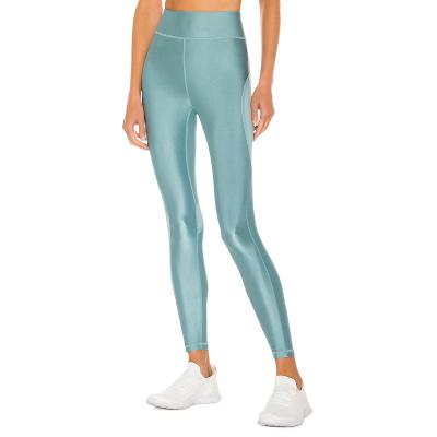 China Hot Selling Four Way Stretch Women Gym Pants Shiny Sports Leggings Fitness For Women for sale