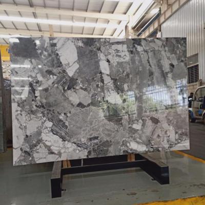 China Modern Natural Gray Marble with Big Flower Slabs for sale