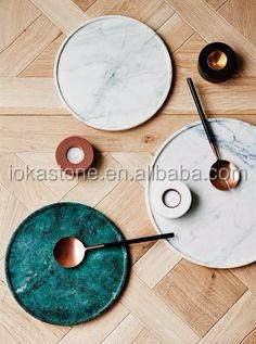 China Modern White Or Gray Marble Coaster Custom Wholesale Cheap Marble Tray for sale