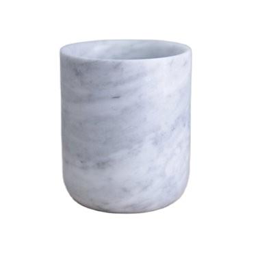 China Polished White Marble Vessel Candle Holders With Lids For Wedding for sale