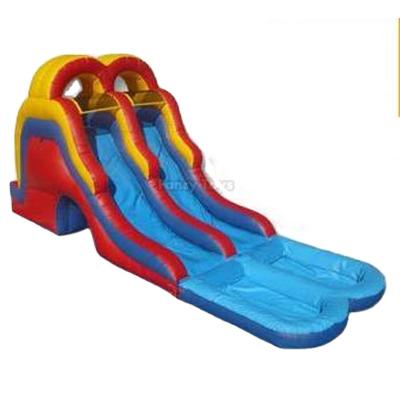 China pvc double lane slide inflatable slide, inflatable water slides china, inflatable lake water slides for sale