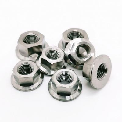 China Custom heavy industry heavy industry hex screw flange nut 1/4 flange nut m6m7m8 titanium flange m8x1.25 machiningbolt nut for sale