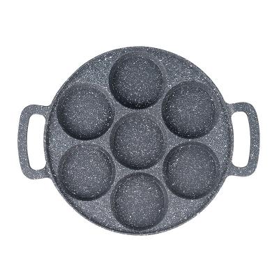 China New Arrival Fashion High Quality Seven Holes Cake Non-Stick Aluminum Non-Stick Pan for sale