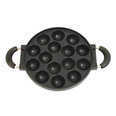 China Sustainable Hotting Food Grade 15 Holes 28cm Non-Stick Pancake Waffle Maker Frying Pan Mini Pancake Pan for sale