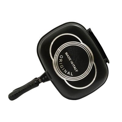 China 2021 New Non-Stick Mfr/Sustainable Aluminum Double Sided Frying Pan for sale