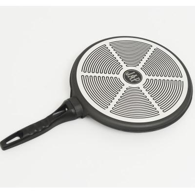 China Latest 30cm Long Lasting Hot Selling Non-Stick Gas Pan Black Aluminum Cooking Pan for sale