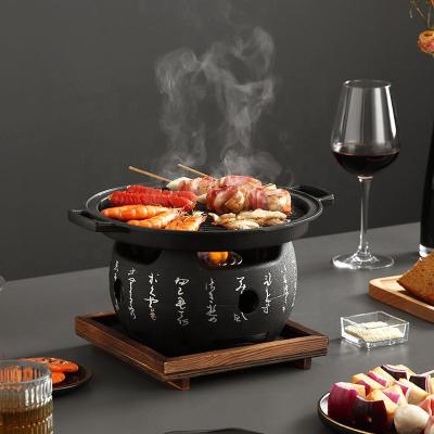 China Easily Assembled Mini Charcoal Single Grill Alcohol Japanese Household Charcoal Grill Mini Charcoal Tongue Commercial Korean Barbecue for sale