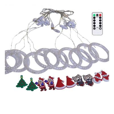 China String Light Holiday Lighting Santa Claus Christmas Garland Outdoor Led Curtain Led Lights for sale