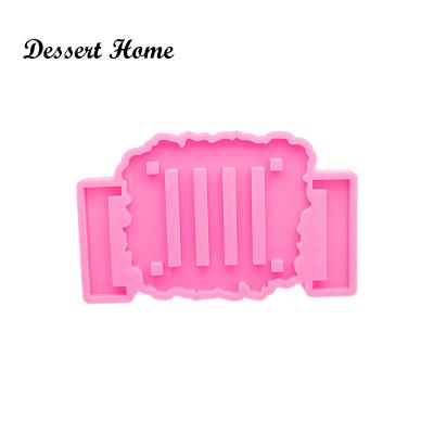 China Durable Glossy DY0836 Coaster Would Fit In .9cm Slot Silicone Molds - Epoxy Resin Molds - DIY Geode Coasters Mold for sale