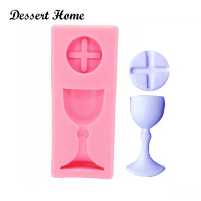 China D1233 DIY Cake Design Silicone Trophy Cup Viable Mold Decorating Mold Cake Decorating Tools Resin Clay Molds for sale