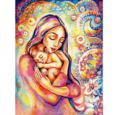 China CHENISTORY 992101 Classic Painting By Numbers Mothers With Babies Wall Decor Painting Canvas for sale