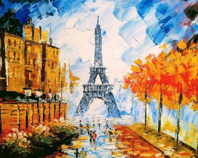 China CHENISTORY 992215 Classic Painting By Numbers Oil Canvas Diy Painting Romantic Paris For Adults for sale