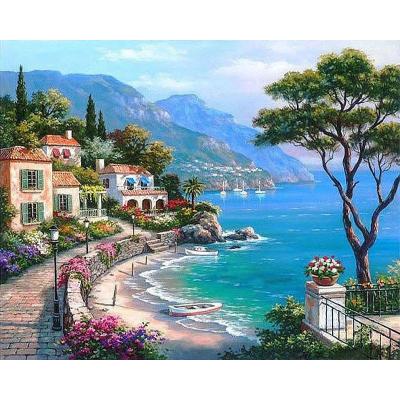 China CHENISTORY 99172 Classic Painting By Numbers Without View Seaside Landscape DIY Wall Hand Drawn Home Decor For Kits for sale