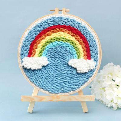 China Diy cross stitch push embroidery hand-embroidered friction music cross stitch woolen embroidery woolen bag material children painting diy for sale