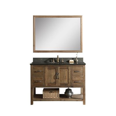 China Modern Creative Standing Double Sink Bathroom Dressing Table Furniture Recycled Wooden Dressing Table for sale