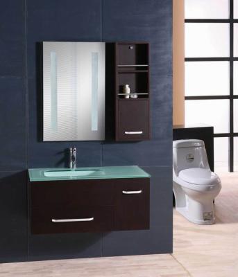 China Modern Classic Design MDF Wash Basin Bathroom Mirror Glass Cabinet for sale