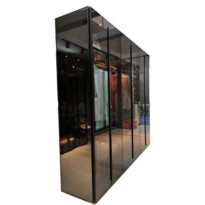 China Modern Wooden Room Glass Wardrobe Drawers China Design Made At Modern Cabinets Factory for sale